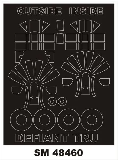 BP.Defiant I mask for Trumpeter 1:48