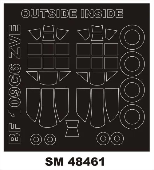 Bf 109G-6 mask for Zvezda 1:48