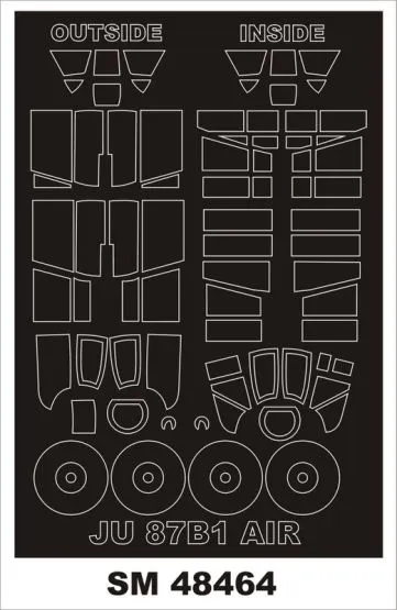 Ju 87B-1 mask for Airfix 1:48