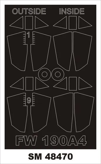 Fw 190A-4 mask for Eduard 1:48