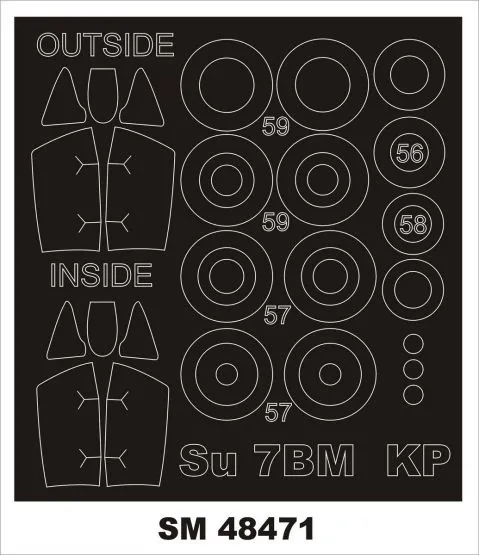 Su-7BM mask for KP 1:48 Su-7BM mask for KP 1:48