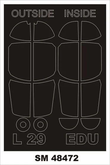 L-29 Delfin mask for AMK/ Eduard 1:48