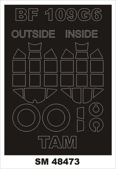 Bf 109G-6 mask for Tamiya 1:48