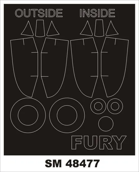 Sea Fury FB.11 mask for Airfix 1:48