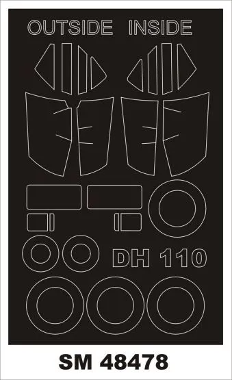 DH.110 FAW.2 mask for Trumpeter 1:48