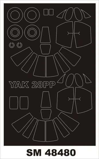 Yak-28PP mask for Bobcat 1:48