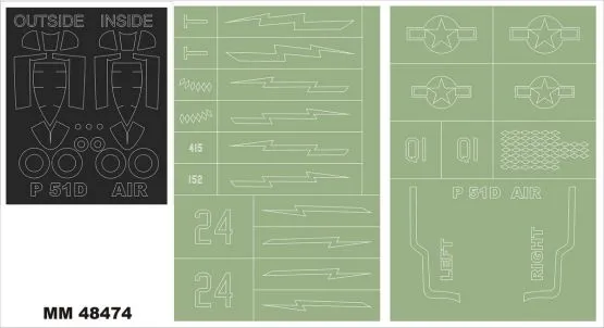 P-51D maxi mask for Airfix 1:48