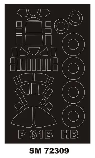 P-61B mask for Hobby Boss 1:72