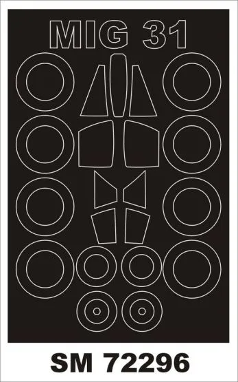 MiG-31 mask for Trumpeter 1:72 MiG-31 mask for Trumpeter 1:72