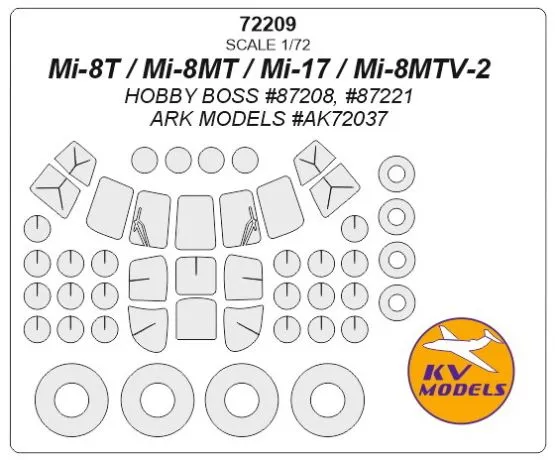 Mil Mi-8T/MT/ Mi-17 mask for Hobby Boss 1:72