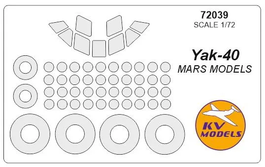 Yak-40 mask for Mars Models 1:72 Yak-40 mask for Mars Models 1:72