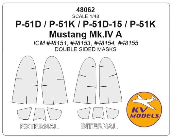 P-51D/K mask (double sided) for ICM 1:48