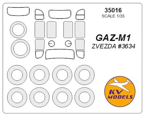GaZ-M1 mask for Zvezda 1:35
