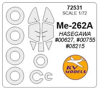Me 262A mask for Hasegawa 1:72 Me 262A mask for Hasegawa 1:72