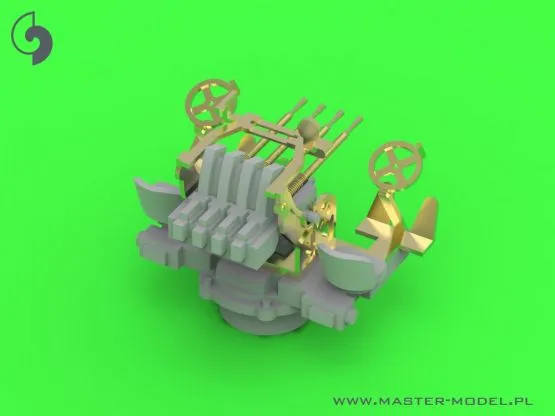 French Quad Mount Hotchkiss 13,2mm Model 1929 1:350