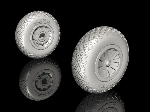 P-51D Mustang - Wheels (Diamond and Hole Tread Pattern) 1:32