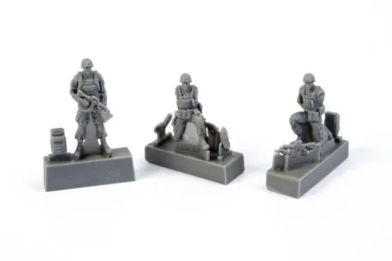 US Army Soldiers and Commanding Officer 1:72