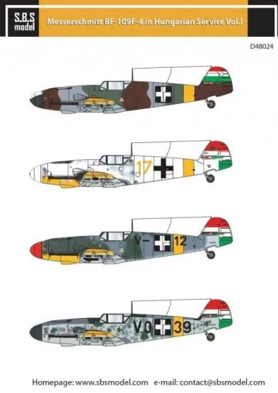 Bf 109F-4 in Hungarian Service Vol.1 1:48 Bf 109F-4 in Hungarian Service Vol.1 1:48