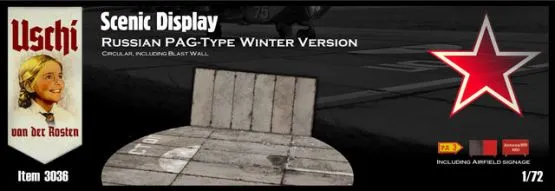 Russian PAG-Type Taxiway Winter Version w/ Blast Wall (Circular) 1:72 Russian PAG-Type Taxiway Winter Version w/ Blast Wall (Circular) 1:72