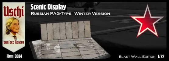 Russian PAG-Type Taxiway Winter Version w/ Blast Wall 1:48