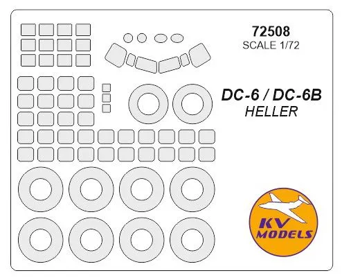 DC-6/ DC-6B mask for Heller 1:72