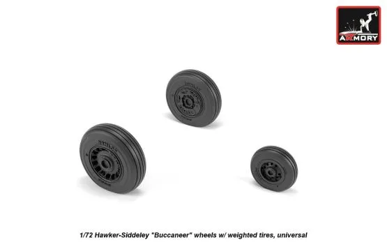 Hawker-Siddeley Buccaneer wheels w/ weighted tires 1:72