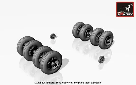 B-52 Stratofortress wheels w/ weighted tires 1:72
