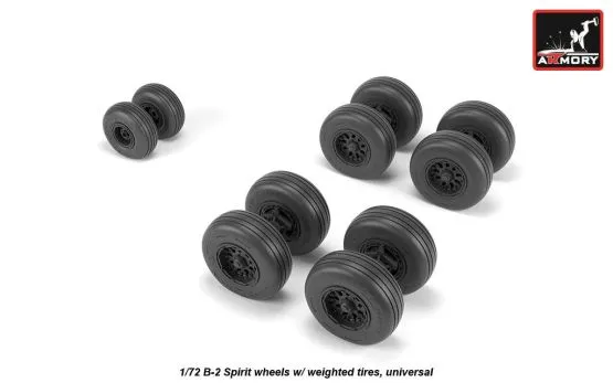 B-2 Spirit wheels w/ weighted tires 1:72