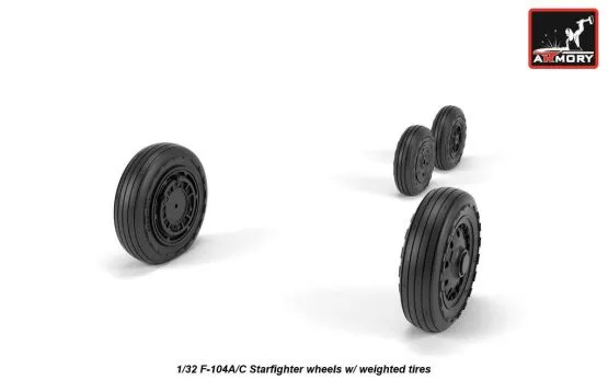 F-104A/C Starfighter early type wheels, weighted 1:32