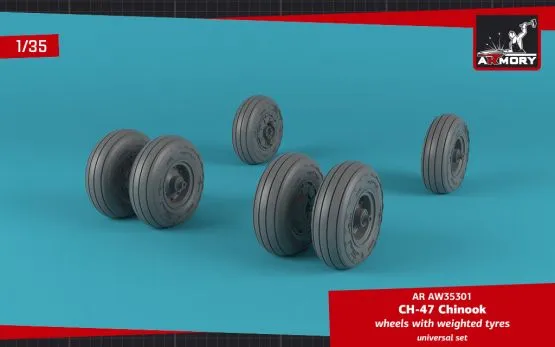 CH-47 Chinook wheels w/ weighted tires 1:35
