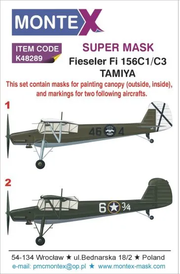 Fi 156C1/C3 Super Mask for Tamiya 1:48