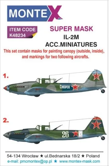 Il-2M Super Mask for Accurate Mi. P.1 1:48