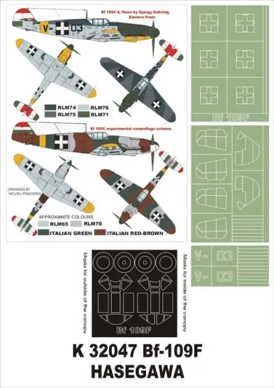 Bf 109F-4 Super Mask for Hasegawa 1:32