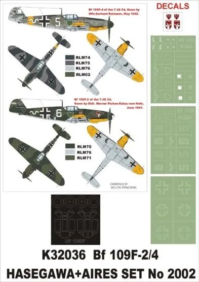 Bf 109F-2/4 Super Mask for Hasegawa 1:32