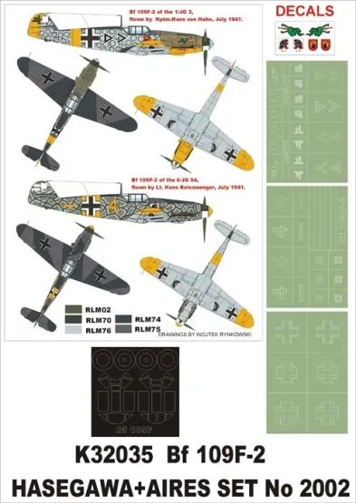 Bf 109F-2 Super Mask for Hasegawa 1:32