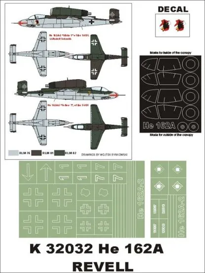 He 162A-2 Super Mask for Revell P.2 1:32