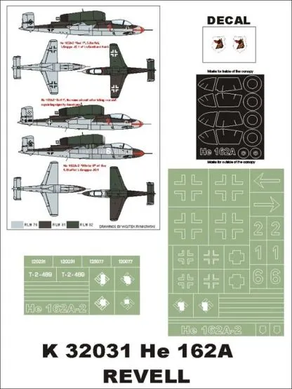 He 162A-2 Super Mask for Revell P.1 1:32