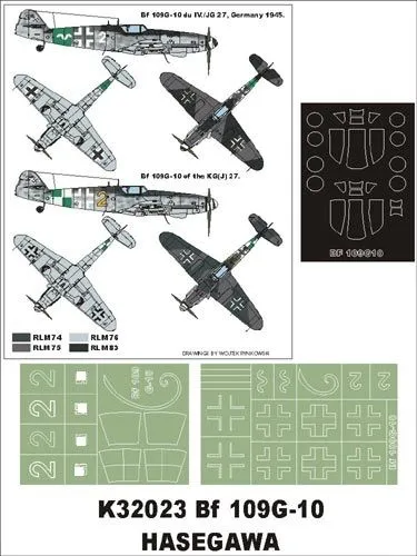 Bf 109G-10 Super Mask für Hasegawa 1:32