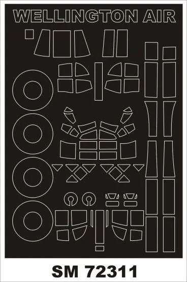 Wellington Mk.IA/C Mask for Airfix 1:72 Wellington Mk.IA/C Mask for Airfix 1:72