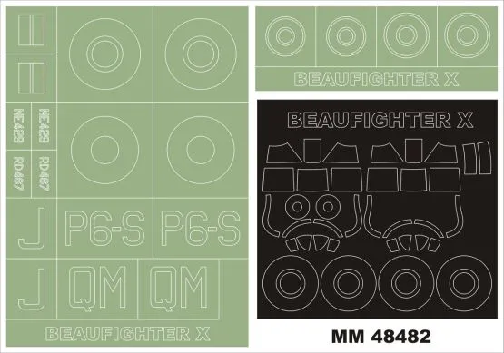 Bristol Beaufighter TF.X Maxi Mask for Revell 1:48