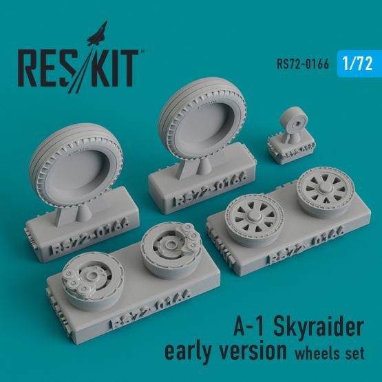 A-1 Skyraider early version wheels set 1:72