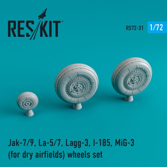 Soviet fighter Aircraft wheels WWII (dry airfields) 1:72