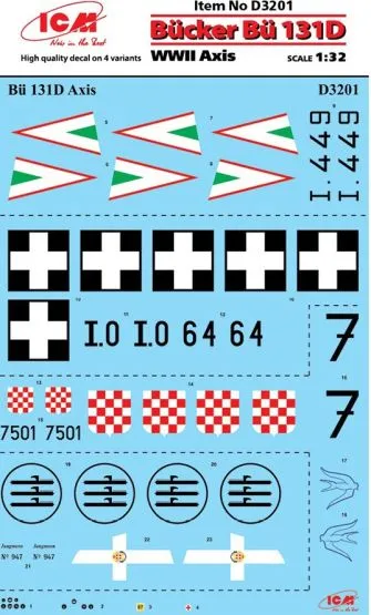 Bücker Bü 131D - WWII Axis 1:32
