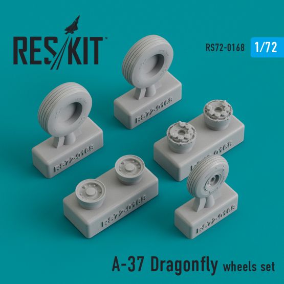 A-37 Dragonfly wheels set 1:72