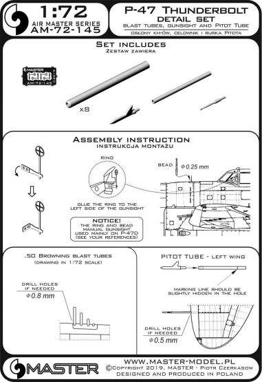 P-47 Thunderbolt - details set 1:72