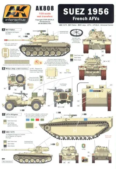 SUEZ 1956 French AFVs Decal 1:35