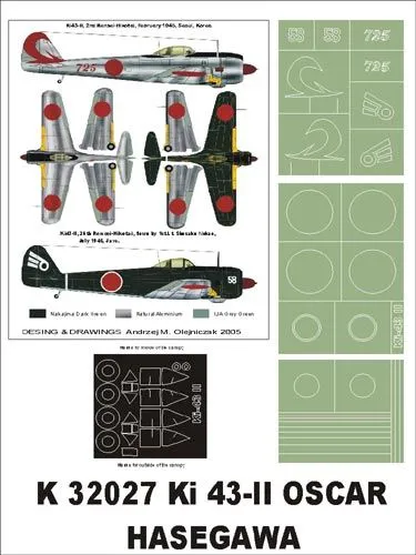 Ki-43 II Oscar super mask for Hasegawa 1:32