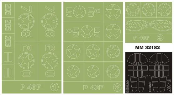 P-40F maxi mask for Trumpeter 1:32