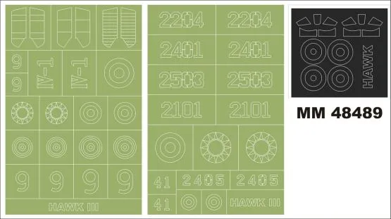 Curtis BF2C-1 Hawk III maxi mask for Freedom model 1:48