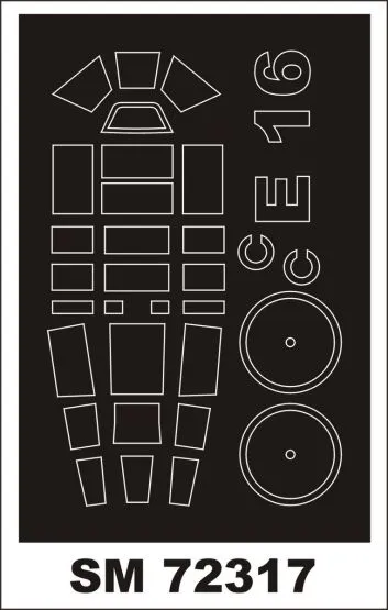 E-16A1 mask for Fujimi 1:72